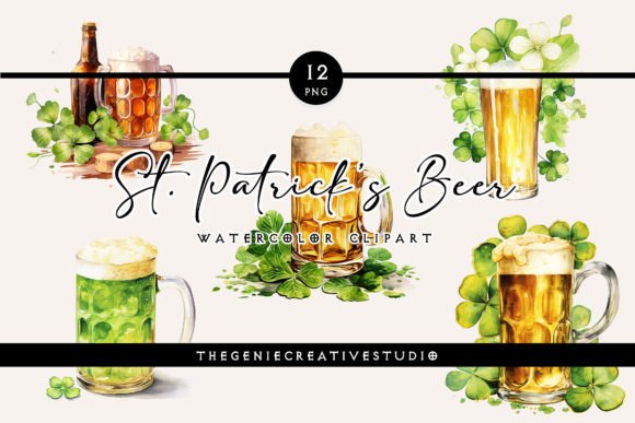 Download Watercolor St Patrick's Beer PNG Clipart - Clipart Collection