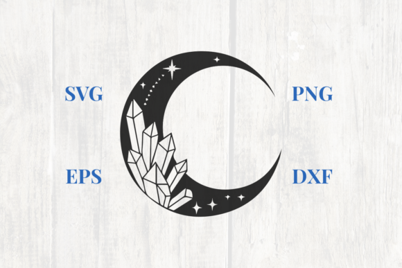 Download Crystal Moon SVG - Crystal moon Collection