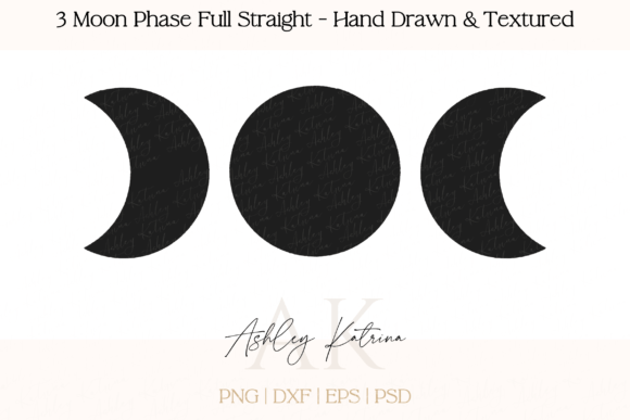 Download 3 Moon Phase Full Straight - Textured - Premium Resources