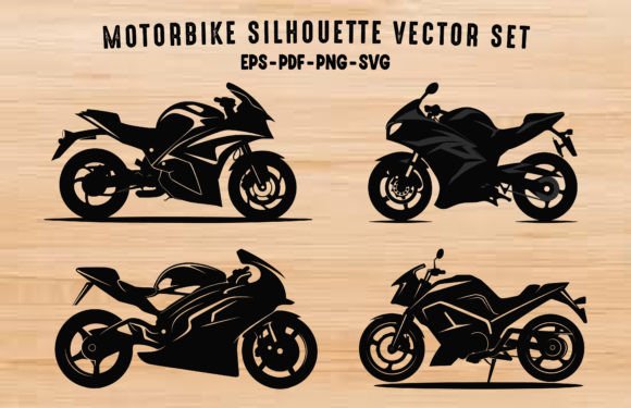 Download Motorbike Black Silhouette Vector Bundle - Vector bundle Collection