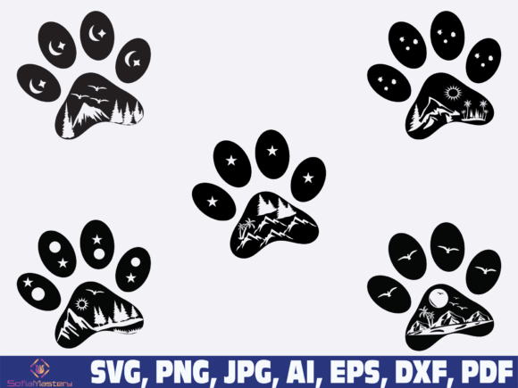Download Dog Mountain SVG Paw Print - Mountain svg Collection