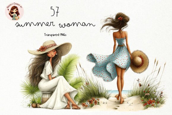 Download Summer Woman PNG Clipart Bundle - Clipart Collection