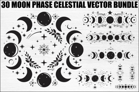 Download Moon Phase Celestial Vector Bundle - Vector bundle Collection