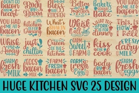 Download Huge Kitchen SVG 25 Design Bundle - Premium Resources