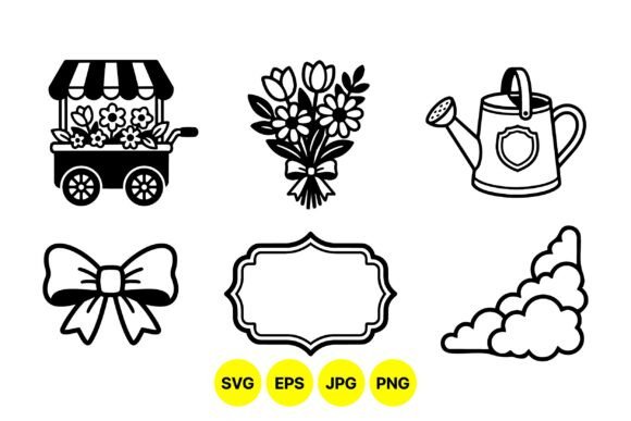 Download Floral Garden SVG Clipart Pack - Clipart Collection