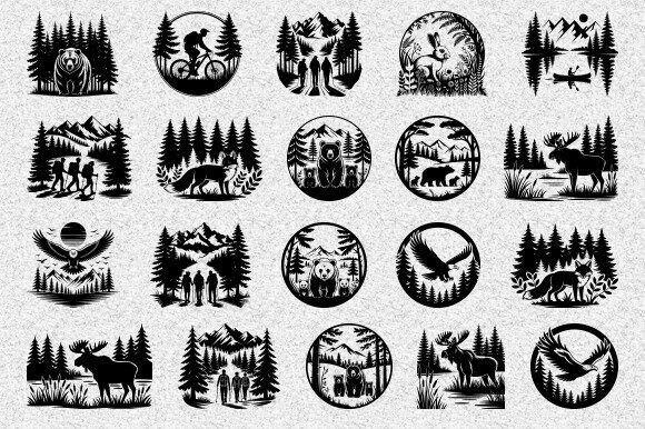 Download Forest Scene SVG Bundle, Woodland Svg - Forest scene svg Collection