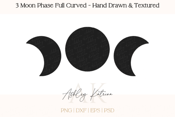Download 3 Moon Phase Full Curved - Textured - Premium Resources