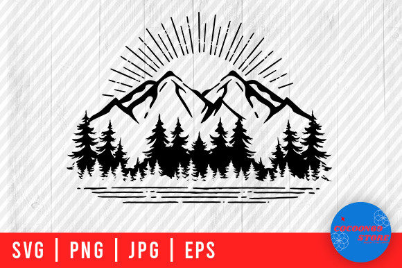 Download Mountain and Forest Scene Svg - Forest scene svg Collection