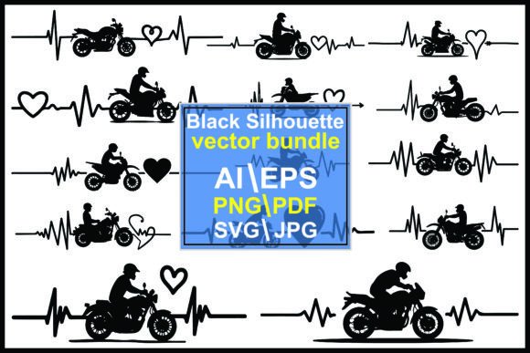 Download Motorcycle Heartbeat Vector Bundle - Vector bundle Collection