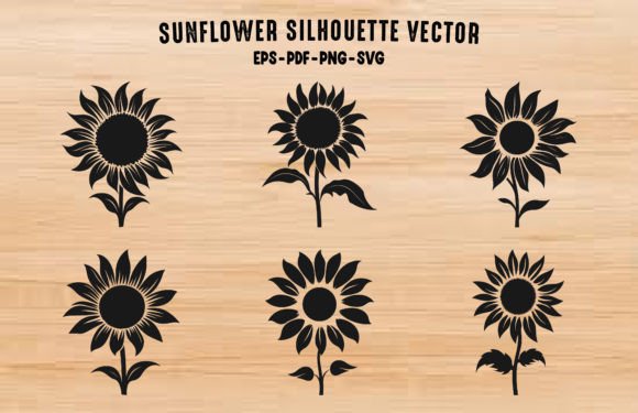 Download Sunflower Silhouette Vector Bundle - Vector bundle Collection
