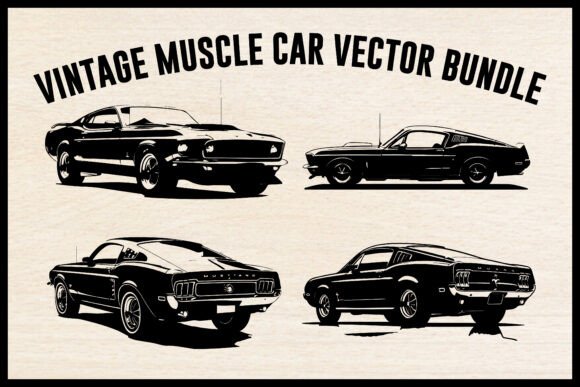 Download Vintage Muscle Car Vector Bundle - Vector bundle Collection