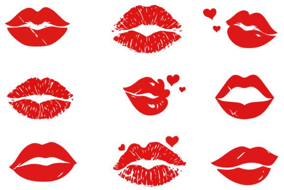 Download Valentine Red Lips SVG Vector Bundle - Vector bundle Collection