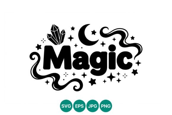 Download Magic Word Crystal Moon Stars Vector - Crystal moon Collection