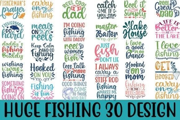 Download The Huge Fishing SVG 30 Design Bundle - Premium Bundle