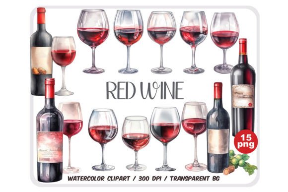 Download Watercolor Red Wine Clipart -Alcohol PNG - Clipart Collection